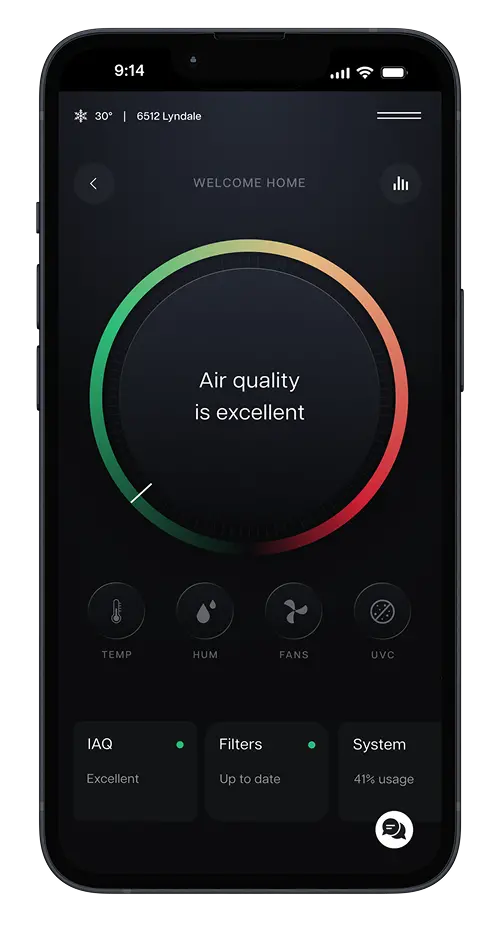 Vibrant app showing verified air results
